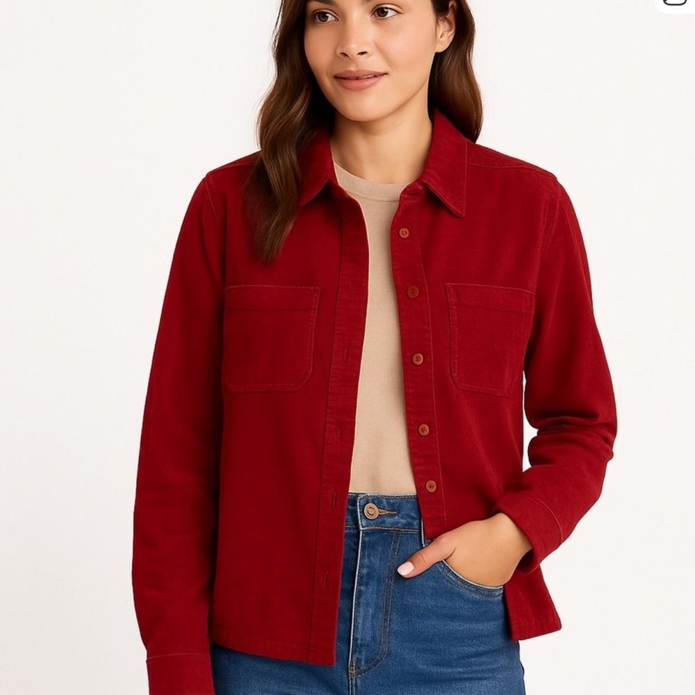 Dressbarn Bold Red Corduroy Jacket - Picture 10 of 10